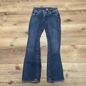 Silver Jeans 27/33 Womens Blaze Distressed Bootcut Medium Wash Jeans